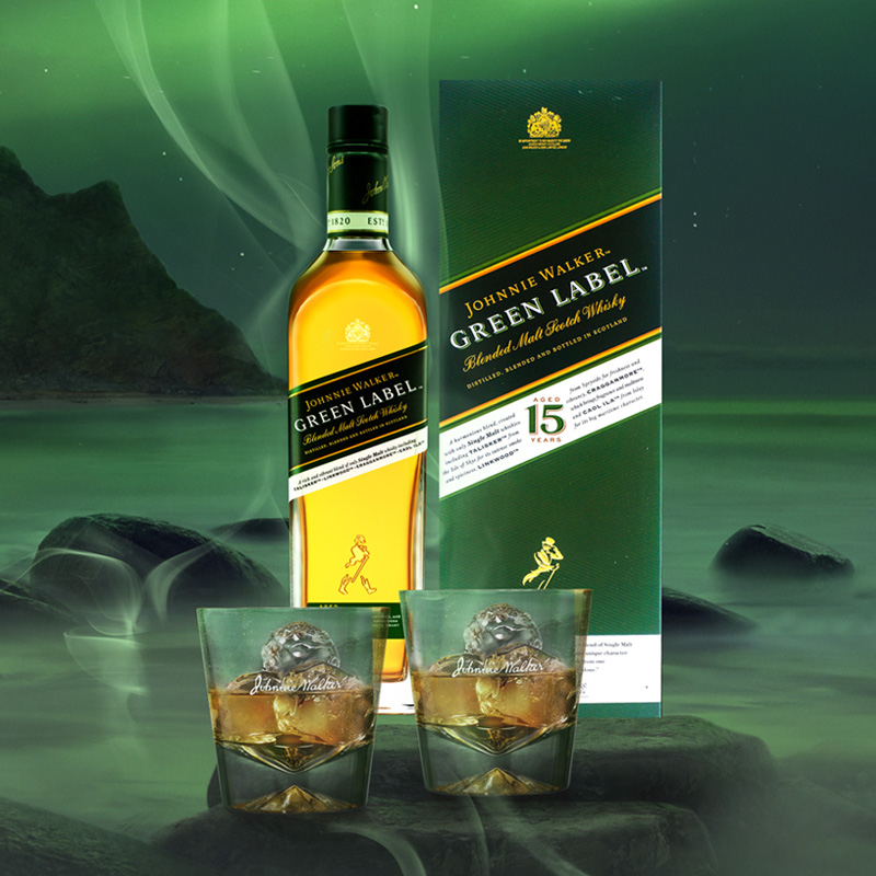 Johnnie Walker 尊尼获加绿牌绿方苏格兰威士忌750ml进口洋酒顺丰