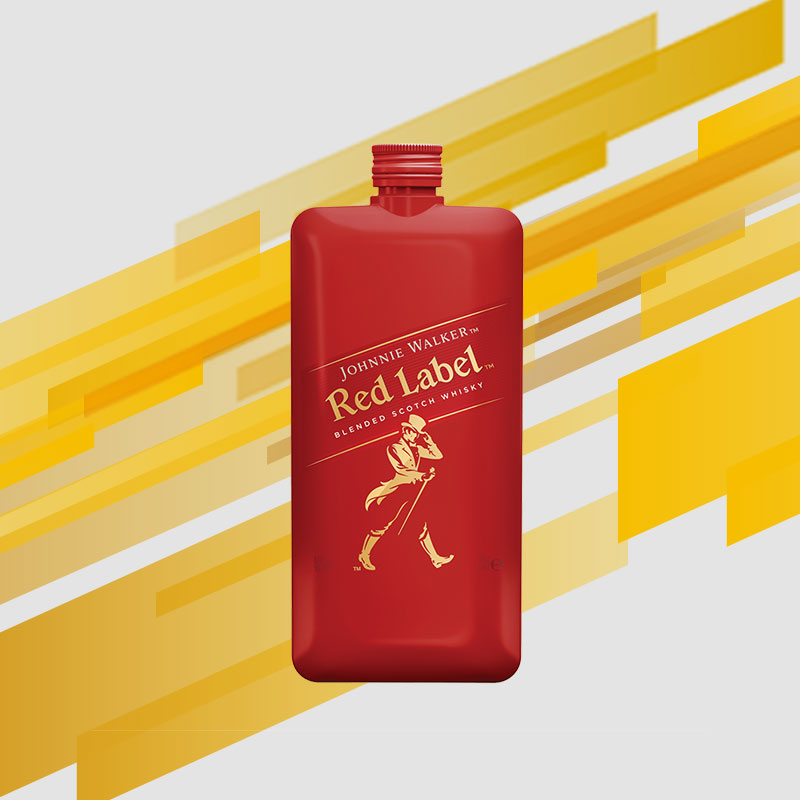 JohnnieWalker尊尼获加红牌红方苏格兰威士忌单瓶200ml口袋瓶洋酒