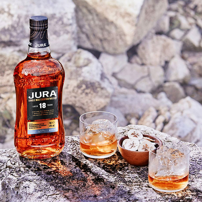 Jura吉拉/朱拉18年单一麦芽700ml威士忌英国原装进口洋酒正品行货