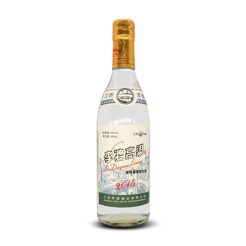 李渡 白酒 浓特兼香型 高粱2015 45度 490ml单瓶装