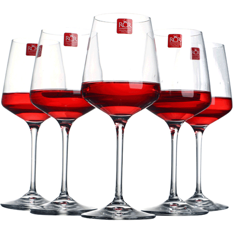 意大利rcr进口水晶玻璃红酒杯套装高脚杯葡萄酒杯醒酒器杯架