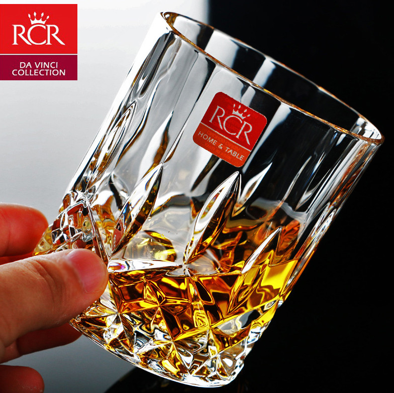 创意意大利进口RCR水晶玻璃威士忌酒杯洋酒杯啤酒鸡尾酒杯子套装