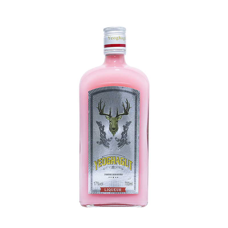 粉色野格哈古特奶油草莓味利口酒700ml粉红色网红耶格野葛酒洋酒