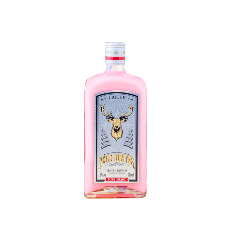 粉色野格哈古雷斯酒奶油利草莓味女利口酒700ml粉红色果味 野葛酒